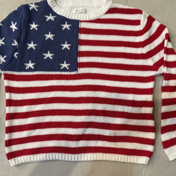 ♥️🤍💙 American Flag Sweater Size  Medium Grayson Threads - Picture 5 of 6